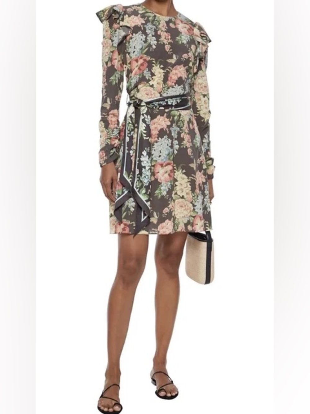Zimmermann | Espionage Botanical Motif Floral-Print Mini Dress -Chic Silk Blend